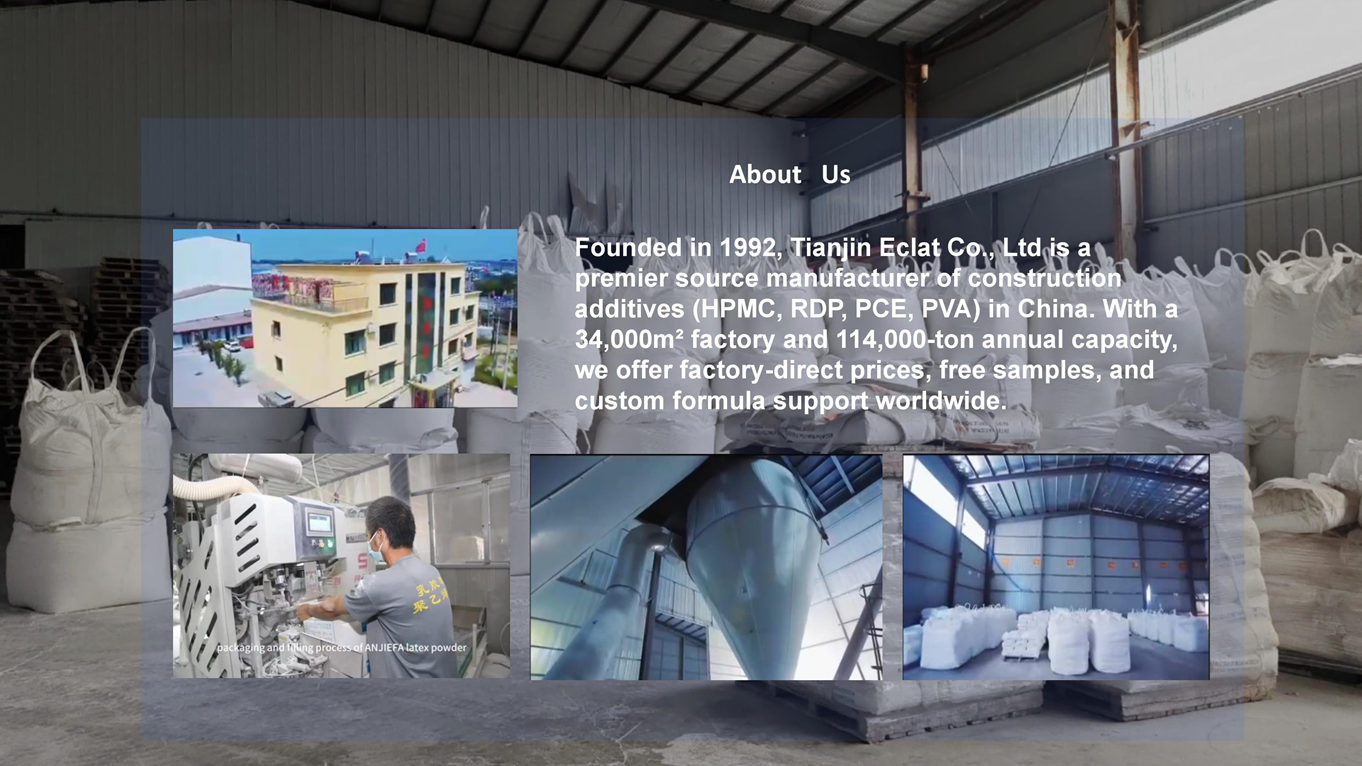 Tianjin Eclat Co., Ltd - Leading China manufacturer of HPMC, RDP, PCE, and PVA construction additives, founded in 1992.